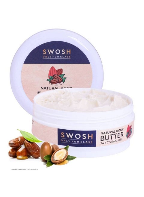 Natural Body Butter Cream With Shea Butter And Cocoa Butter 100 Ml For All Skin Types | 24 X 7 Hours Hydration, Deep Moisturization & Nourishing Formula