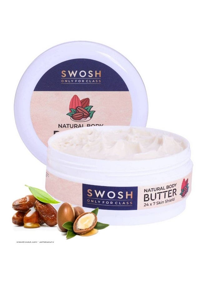 Natural Body Butter Cream With Shea Butter And Cocoa Butter 100 Ml For All Skin Types | 24 X 7 Hours Hydration, Deep Moisturization & Nourishing Formula