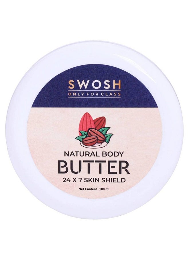 Natural Body Butter Cream With Shea Butter And Cocoa Butter 100 Ml For All Skin Types | 24 X 7 Hours Hydration, Deep Moisturization & Nourishing Formula