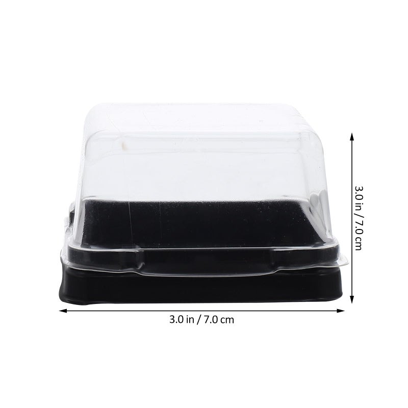 Square Plastic Mooncake Boxes 7 7x7 7x4 2cm 100pcs Dessert Trays Food Storage Containers - Image 3