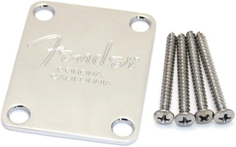 FENDER Fender American Standard Bqass Neck Plate  Chrome - Image 1