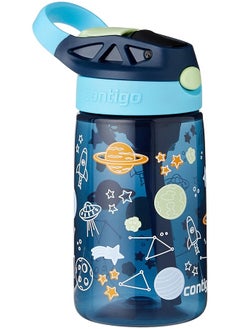 Contigo Children'S Drinking Bottle Easy Clean Autospout With Straw Bpa Free Robust Bottle 100 Percent Leak Proof Easy To Clean Ideal For Daycare Kindergarten School 420 Ml Blueberry Cosmos  - Image 1