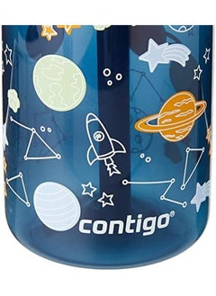 Contigo Children'S Drinking Bottle Easy Clean Autospout With Straw Bpa Free Robust Bottle 100 Percent Leak Proof Easy To Clean Ideal For Daycare Kindergarten School 420 Ml Blueberry Cosmos  - Image 4