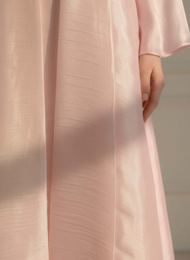 Moistreet Organza Abaya Set with Inner & Headscarf - Image 3