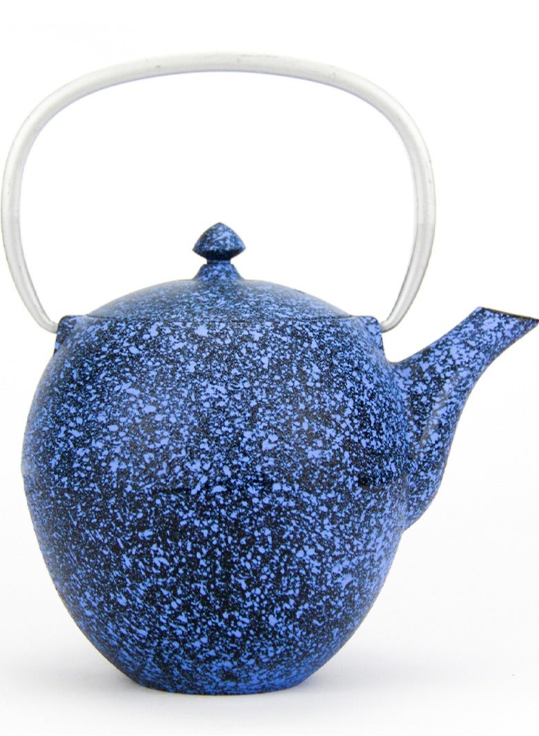Tealand Elevate Your Tea Experience Blue 1.1L Cast Iron Teapot with Enamel Coating  - Image 1