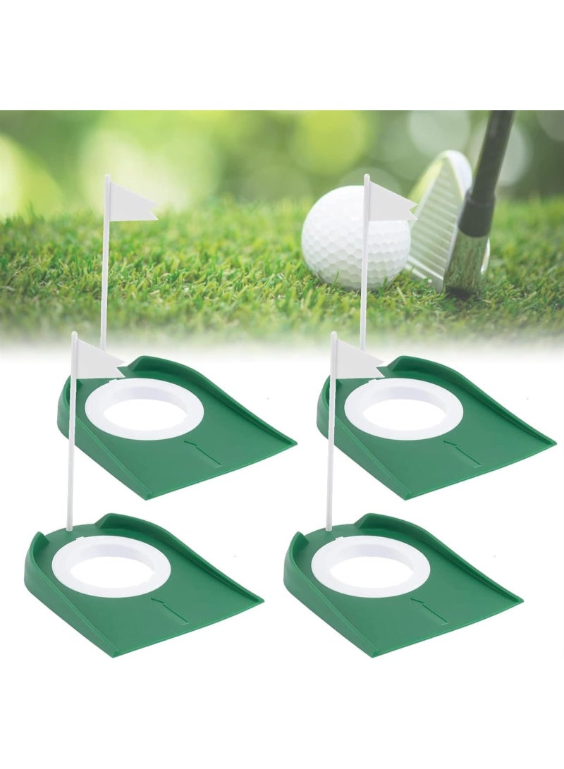 4PCS Golf Putting Cup with Flag Indoor Golf Putting Hole Golf Hole Training Aids - Image 1