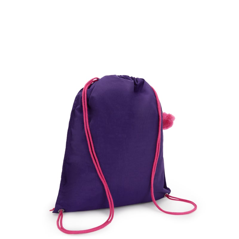 kipling SuperTaboo Kids Medium School/Gym/Swim/Drawstring Bag, Water Repellent, 15L, 0.24kg VIP Purple - Image 4