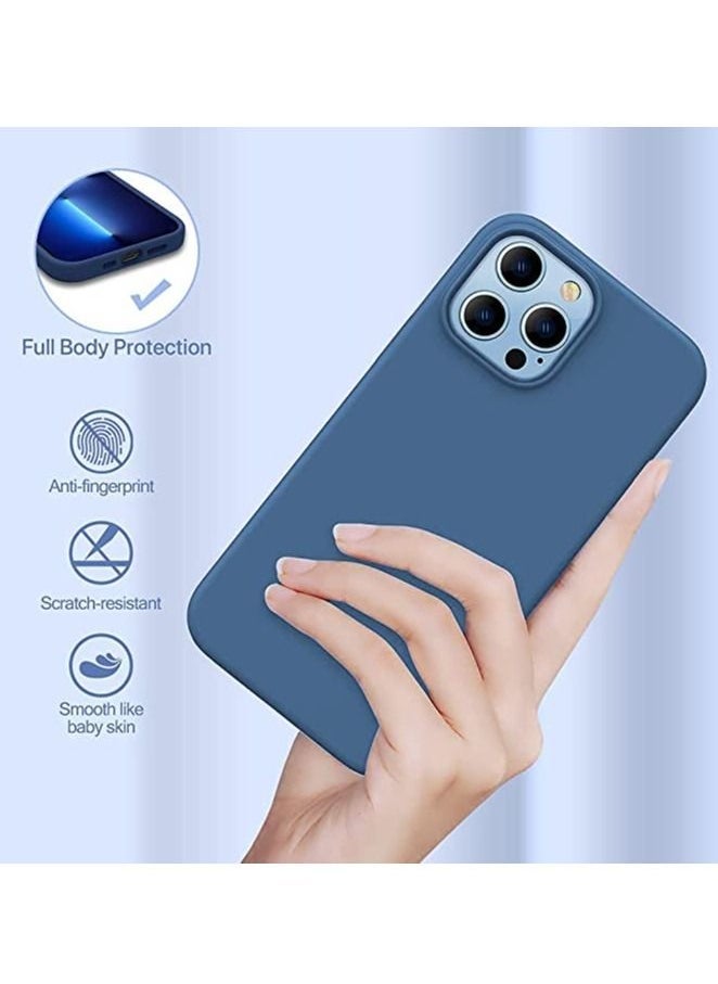 iPhone 13 Pro Max Case Cover 6.7 inch, with Soft Microfiber Lining,Anti-Scratch Slim Cover for iPhone 13 Pro Max Cover Case(Dark Blue)