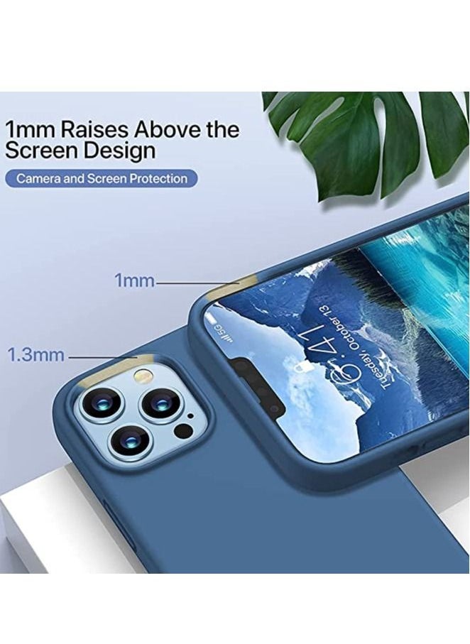 iPhone 13 Pro Max Case Cover 6.7 inch, with Soft Microfiber Lining,Anti-Scratch Slim Cover for iPhone 13 Pro Max Cover Case(Dark Blue)