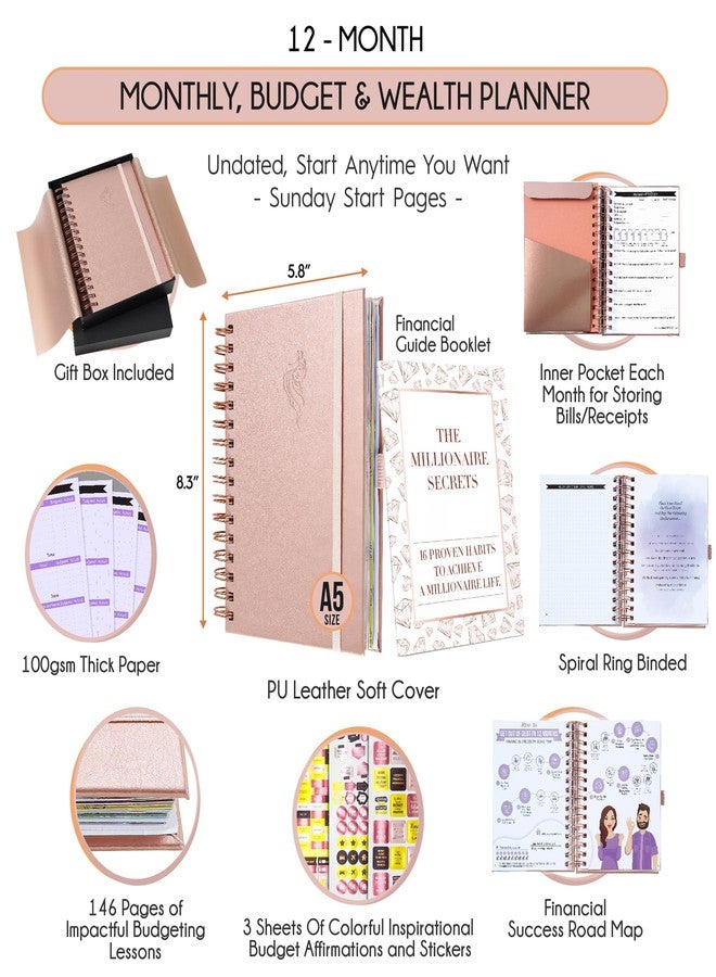 Freedom Mastery Budget Planner & Bill Organizer - A 12 Monthly Planner Journey to Financial Freedom, Undated Budget Book, Budget Organizer and Budget Planner with Cash Envelopes - Image 2