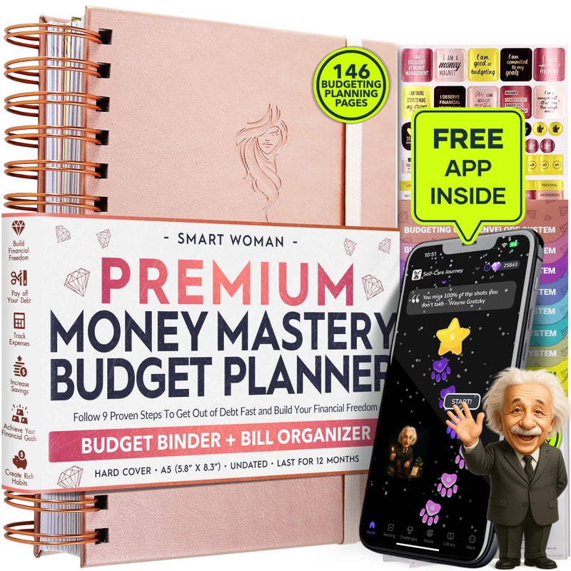 Freedom Mastery Budget Planner & Bill Organizer - A 12 Monthly Planner Journey to Financial Freedom, Undated Budget Book, Budget Organizer and Budget Planner with Cash Envelopes - Image 1