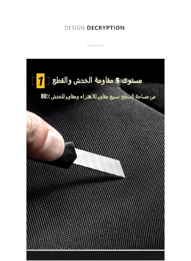 ريوكل حقيبة كتف للرجال مع منفذ شحن USB وقماش مضاد للخدش وحقيبة صدر مقاومة للماء بدرجة عالية وسحاب ناعم وقفل مضاد للسرقة وحقيبة كتف للتمرين والسفر  - Image 3