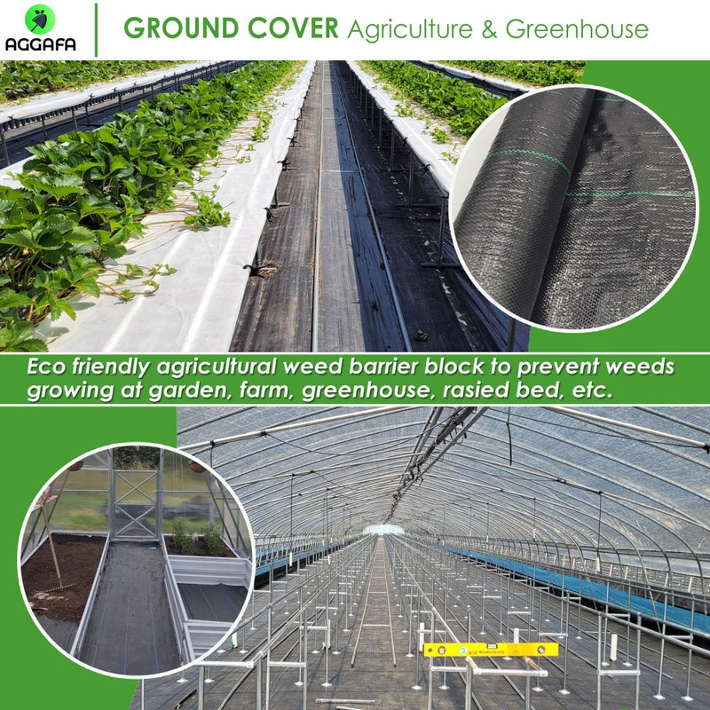AGGAFA 100% Virgin Material. Premium Heavy Duty Weed Barrier Fabric for Landscaping, Farming, Gardening and Agriculture. Durable Woven Landscape Fabric (2FT X 30FT) - Image 4