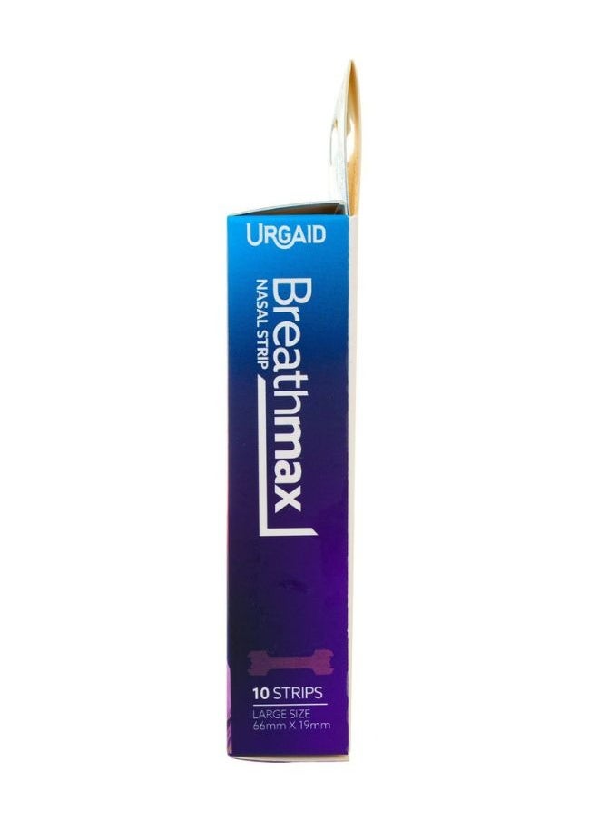 URGAID - Urgaid Breathmax Nasal Strip for Better Breathing, Better Sleeping, Reduced Snoring - 10 Strips - Image 1