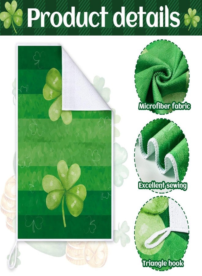 Honoson 6 Pcs St Patrick's Day Kitchen Towels St. Patrick's Day Dish Towels Shamrocks Gnomes Plaid Absorbent Bathroom Set Tea Cloth for Kitchen Home 16 x 24 Inches(Bright Green,Shamrock) - Image 5