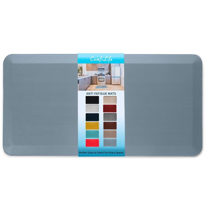 ComfiLife Anti Fatigue Floor Mat  34 Inch Thick Perfect Kitchen Mat Standing Desk Mat  Comfort at Home Office Garage  Durable  Stain Resistant  NonSlip Bottom 20 x 39 Denim