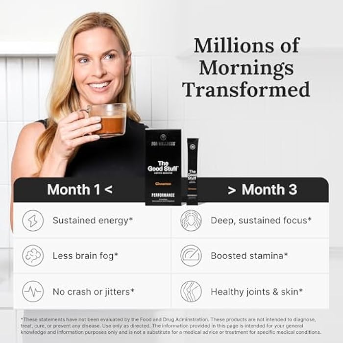 For Wellness The Good Stuff Performance – Coffee Booster | Collagen + MCT Powder Supplement with L-Theanine and Antioxidants for Jitter-Free Energy & Stamina | Non-Dairy, Keto-Friendly, 14 Servings - Image 5