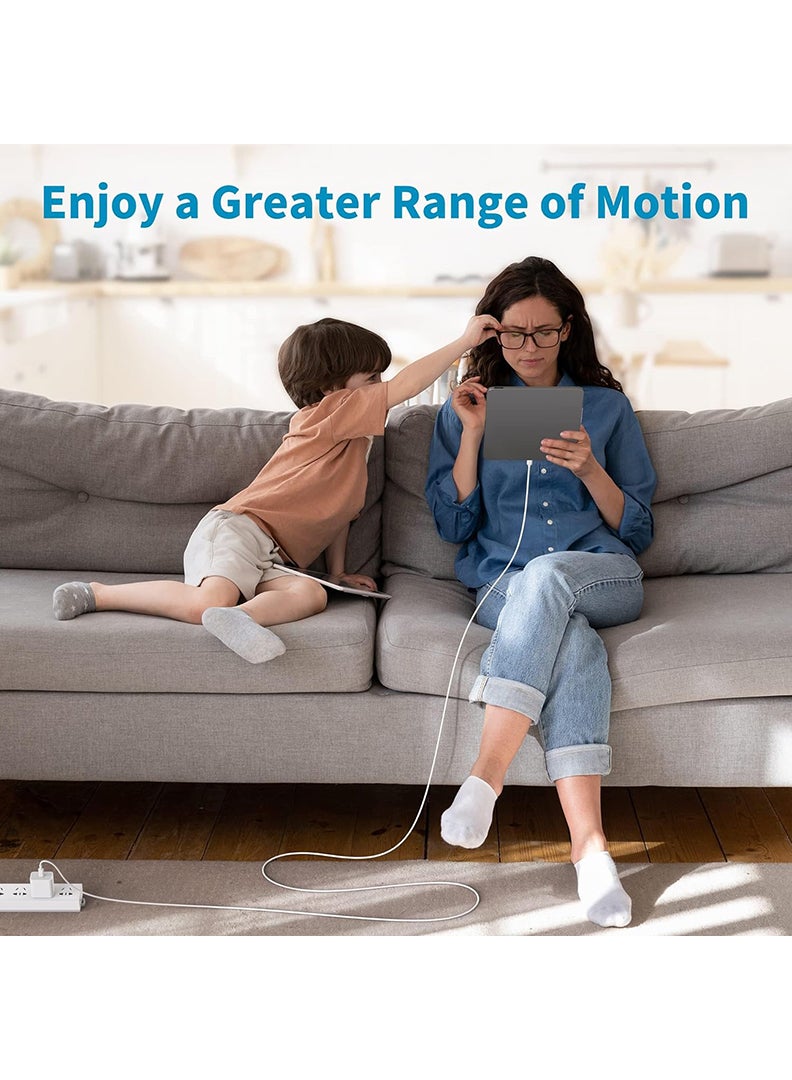 Theodor Pack of 2 USB-C To USB-C Fast Charging And Data Syncing Cable - USB C-C Fast Charger Cord (2-Meter)-White - Image 5