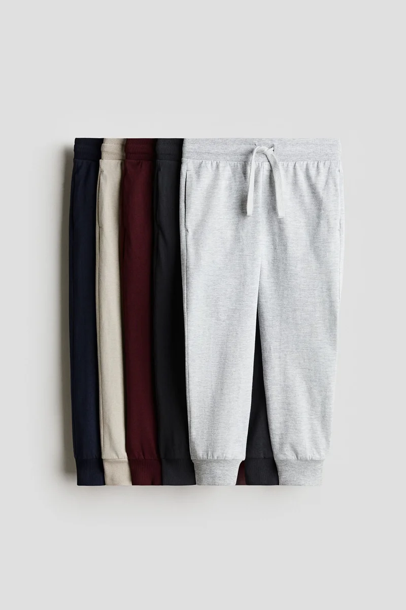 H&M 5-pack cotton jersey joggers