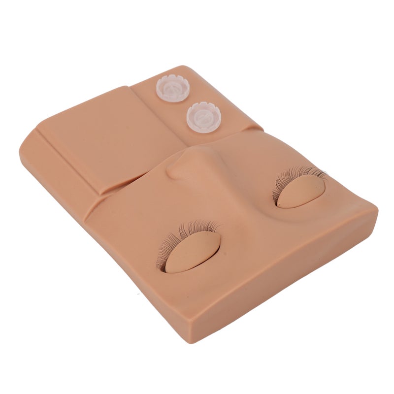 Lash Mannequin Head Replaceable Eyelid Eyelash Extension Practice Makeup Training PVC Skin Color - Image 4