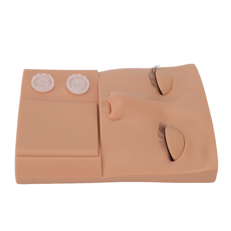 Lash Mannequin Head Replaceable Eyelid Eyelash Extension Practice Makeup Training PVC Skin Color - Image 3