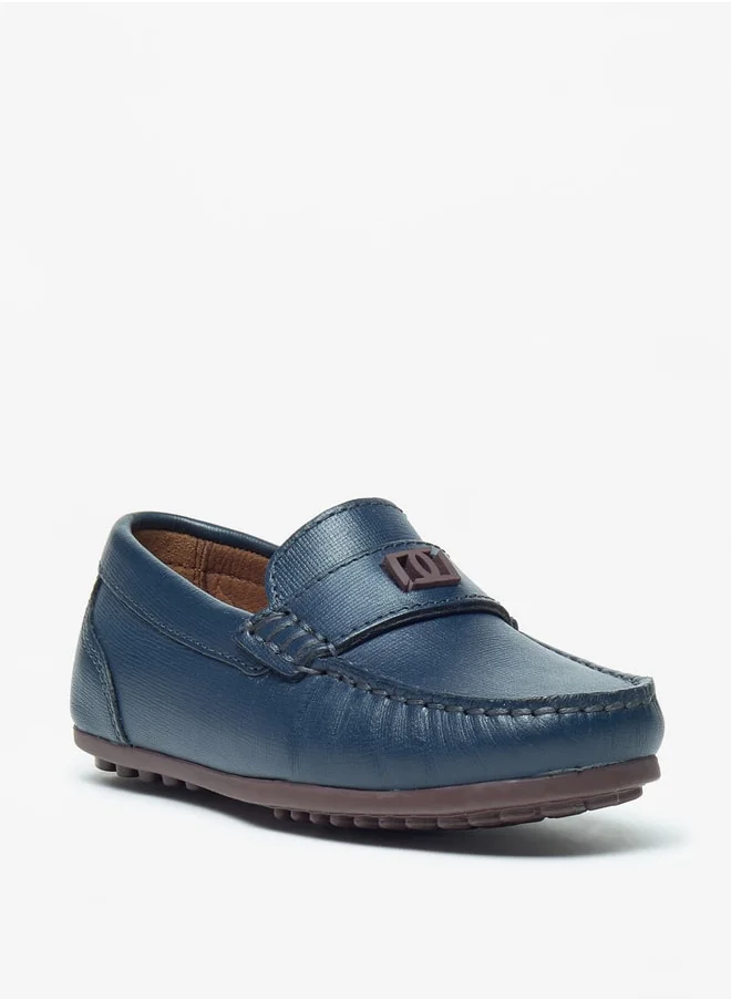 Mister Duchini Boys Textured Slip-On Mocassin