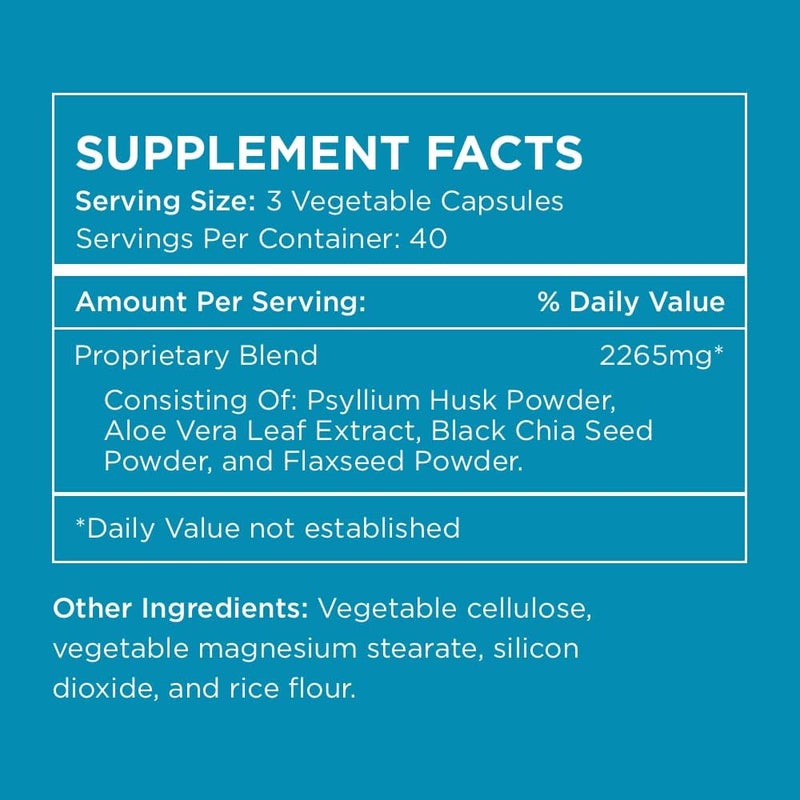 Pure for Men Original Vegan Cleanliness Stay Ready Fiber Supplement  Helps Promote Digestive Regularity  Psyllium Husk Aloe Vera Chia Seeds Flaxseeds  Proprietary Formula  120 Vegan Capsules - Image 4