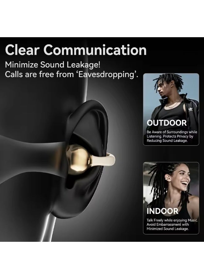 ZOMBIESCAT B16 Open Ear Wireless Earphones Clip-On Bluetooth 6.0 Earbuds Sport Headphones with Mic LED Display Low Latency - Image 4