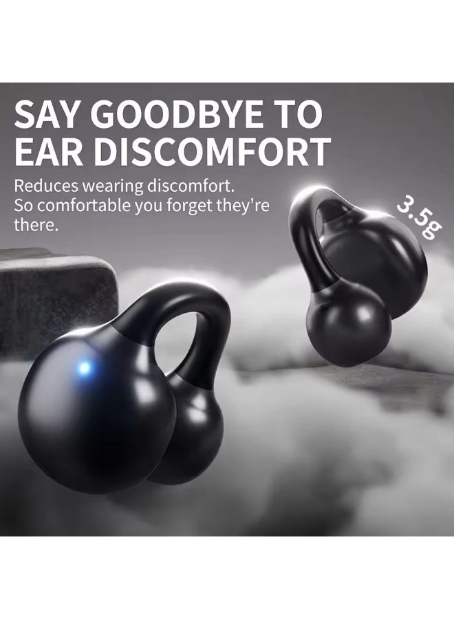 ZOMBIESCAT B16 Open Ear Wireless Earphones Clip-On Bluetooth 6.0 Earbuds Sport Headphones with Mic LED Display Low Latency - Image 3