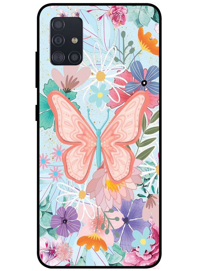 EYE CATCH Protective Case Cover For Samsung Galaxy A51 4G Smart Series Printed Protective Case Cover for Samsung A51 4G Spring Butterfly - Image 1