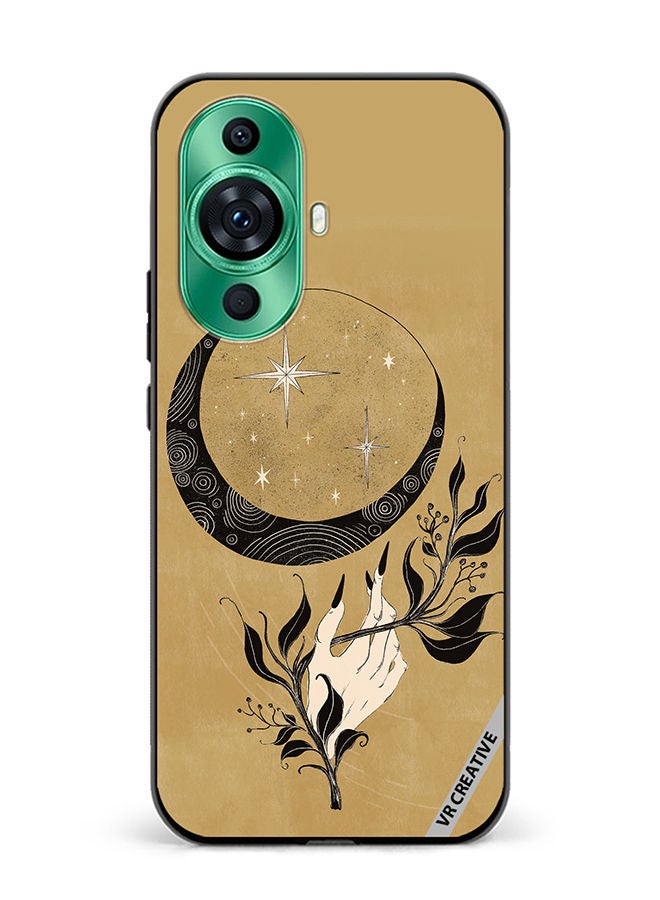 VR CREATIVE Protective Case Cover For Huawei nova 11 Witch Hand Moon Design Multicolour - Image 1