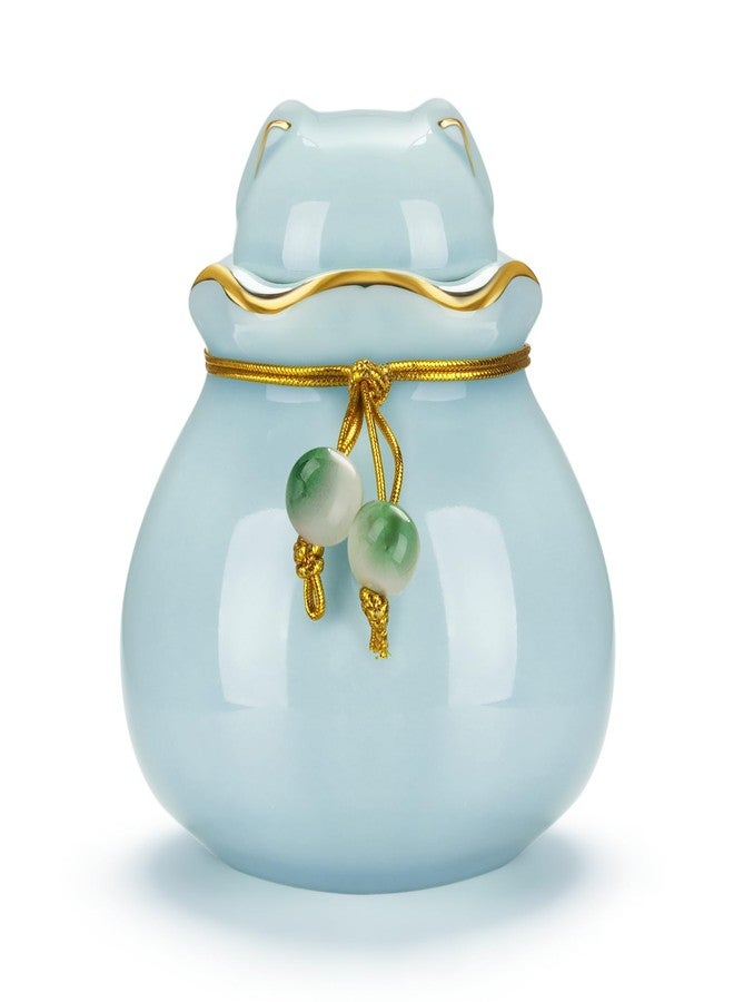 XIUDA Small Urn for Dog and Cat Ashes Memorial Ceramic Cremation Urn Mini Decorative Keepsake Urn for Pet Ashes - Image 1