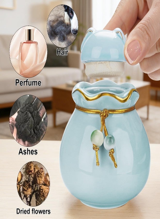 XIUDA Small Urn for Dog and Cat Ashes Memorial Ceramic Cremation Urn Mini Decorative Keepsake Urn for Pet Ashes - Image 5