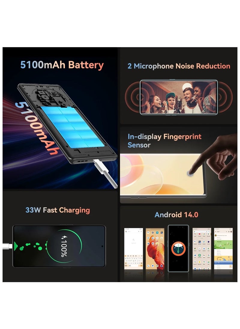 Cubot CUBOT X90, Smartphone Android 14, 6.67″ AMOLED Curved 120Hz Display, 32GB RAM(16+16), 256GB ROM, Helio G99, NFC, Green  - Image 4