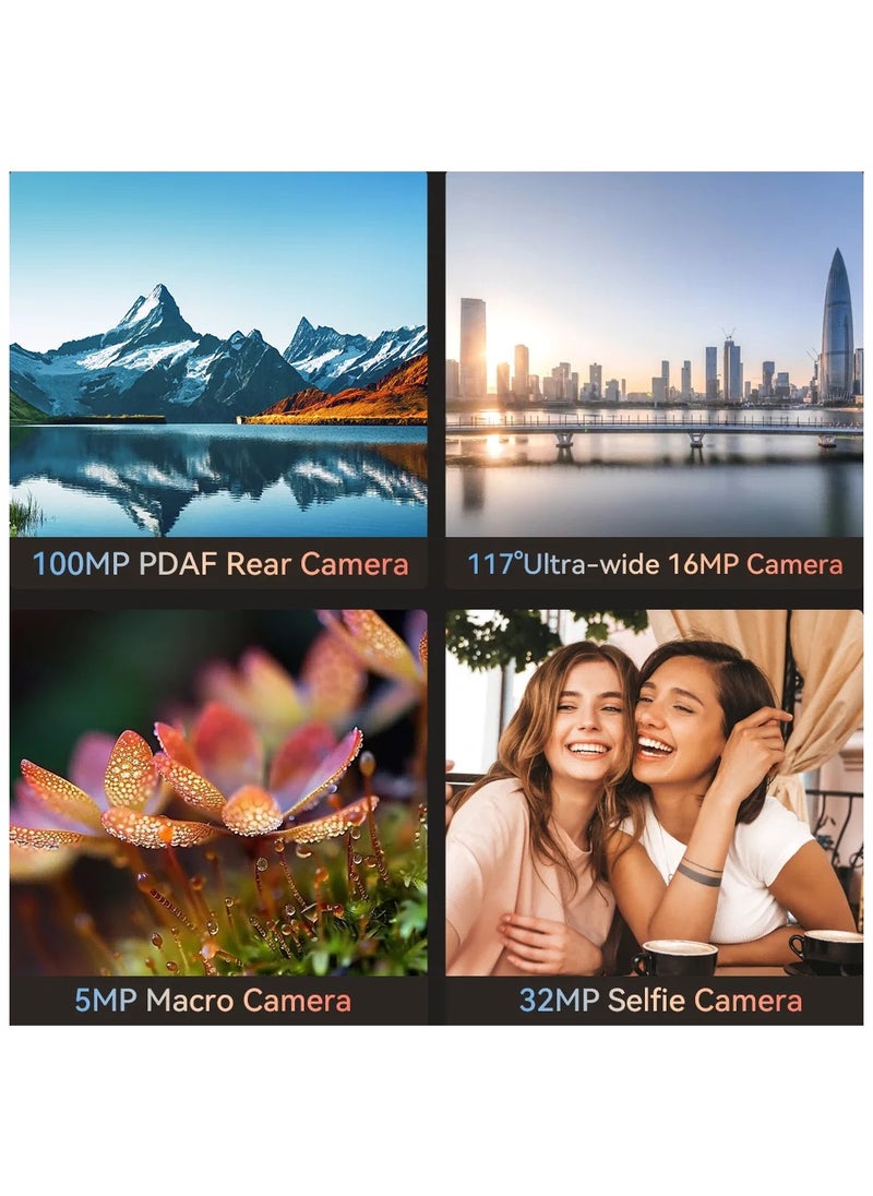 Cubot CUBOT X90, Smartphone Android 14, 6.67″ AMOLED Curved 120Hz Display, 32GB RAM(16+16), 256GB ROM, Helio G99, NFC, Green  - Image 3
