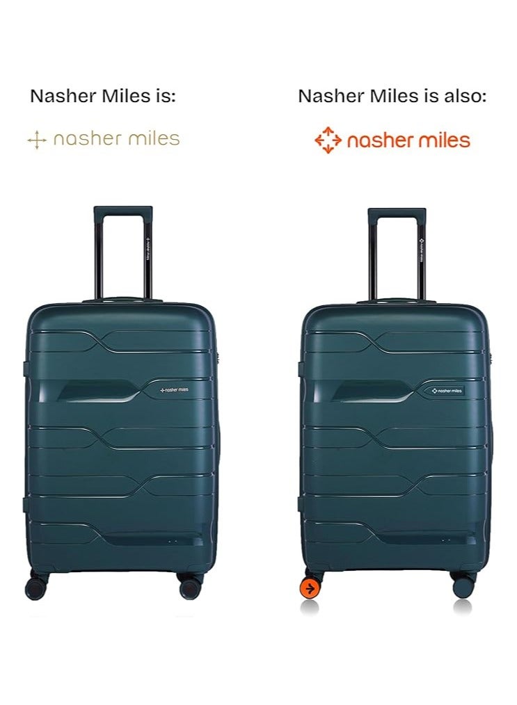 nasher miles Nasher Miles Paris Hard-Sided Polypropylene Check-in Luggage 28 inch | 75cm | 8 Wheels Large Trolley Bag for Travel | Suitcase (Dark Green)  - Image 2