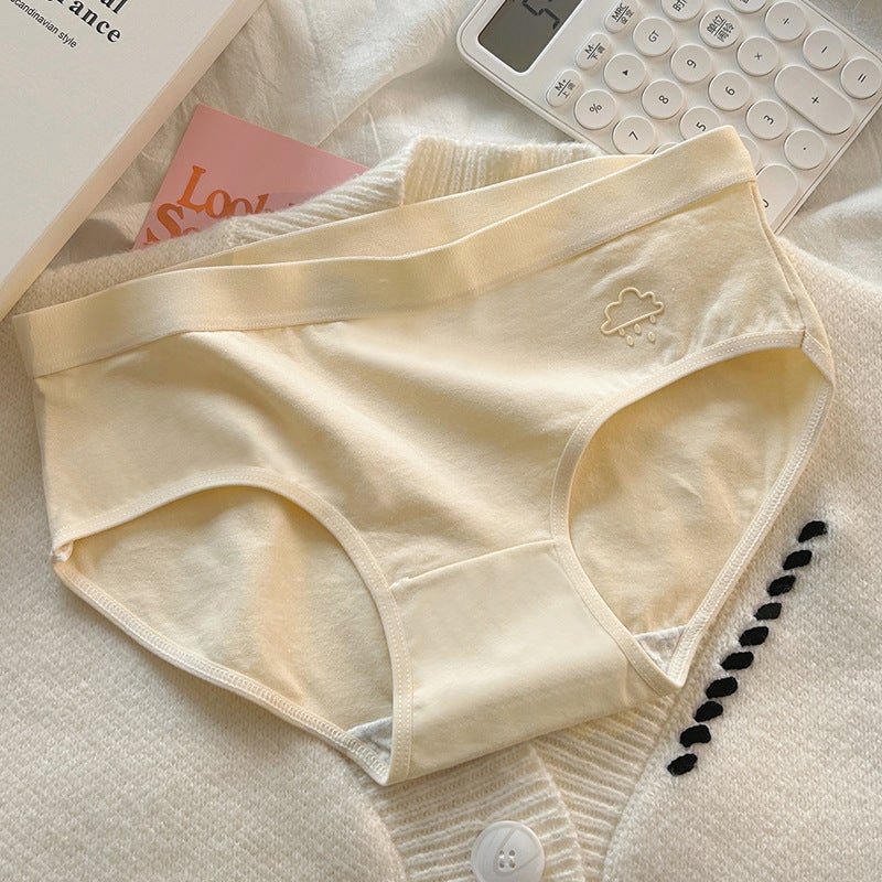 Ladies Cotton Briefs Mid-Waist Seamless Panties Pink  - Image 2