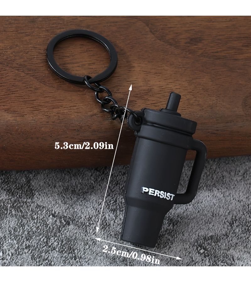 Pink Simulation Mini Ice Bully Cup Pendant Keychain Fitness Thermos for Bag - Image 2