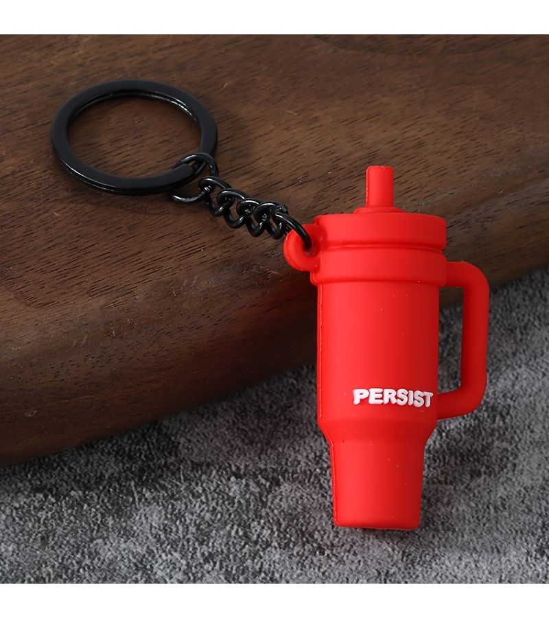 Pink Simulation Mini Ice Bully Cup Pendant Keychain Fitness Thermos for Bag - Image 3