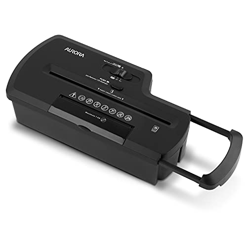 Aurora Professional Strip Cut Paper ShredderCDCredit Card Shredder Without Wastebasket 8Sheet StripCut No Basket - Image 1