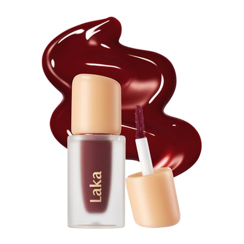 Laka Fruity Glam Lip Tint Mini 19g007oz Glowing Lip Stain with Wide Color Spectrum Hydrating Lightweight Texture LongLasting Bold Stain NonSticky Vegan KBeauty 120 Caffeine rose - Image 1