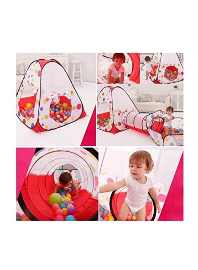 خيمة لعب 3 في 1 مع نفق وسلة كرة السلة، منزل ألعاب منبثق ومتعدد الاستخدامات للأطفال الصغار، للاستخدام الداخلي والخارجي، سهل الإعداد، متين وقابل للغسل - Image 4