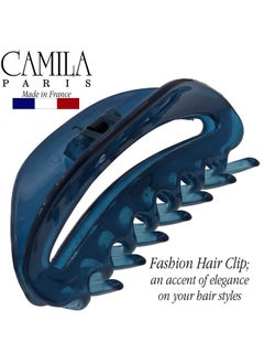 CAMILA Paris Cp3125 French Hair Clip For Women, Blue, Girls Hair Claw Clip Jaw Fashion Durable And Styling Hair Accessories For Women, Luxury Ladies Strong Hold No Slip Grip Clamp, Made In France  - Image 3