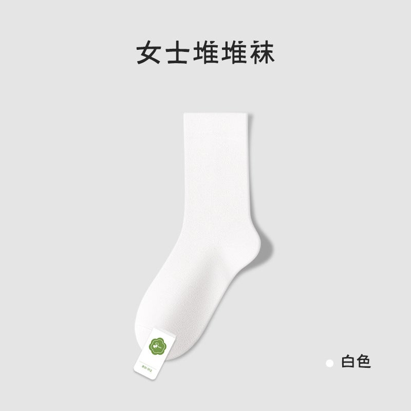 Cotton Lolita Socks Womens Summer Knee-High White 