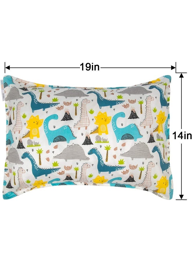 ALVABABY ALVABABY Toddler Pillowcases 2 Pack Organic Cotton Kids Pillow Cover Fit 13"x 18" or 14"x19" Envelope for Girl Boy Sleepy Travel(Pillowcase Only)  - Image 3