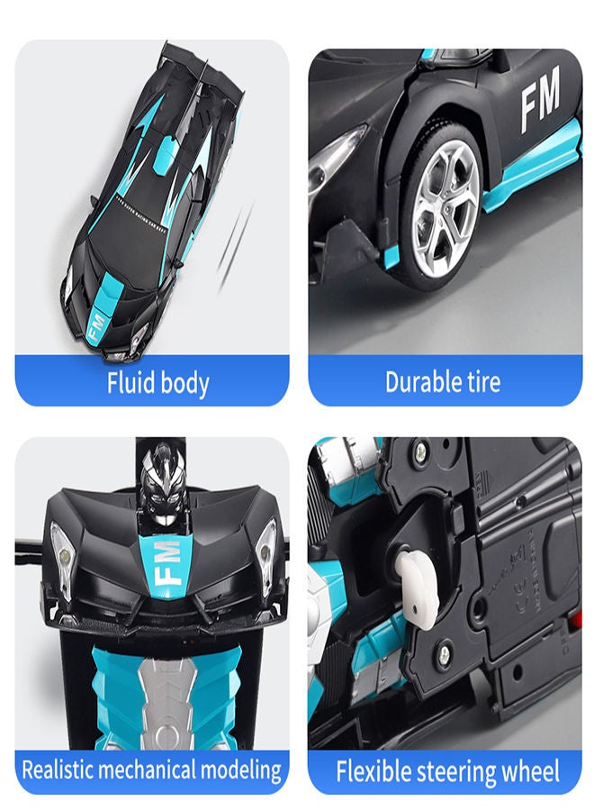 AROAQ FM Remote Control Car Transform Robot RC Car with 2.4g Version Remote And One Button Transforming 360 Degree Rotation Drifting Ideal Car Scale and Birthday Gift Toy  - Image 2