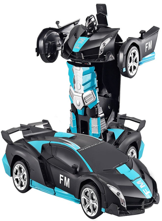 AROAQ FM Remote Control Car Transform Robot RC Car with 2.4g Version Remote And One Button Transforming 360 Degree Rotation Drifting Ideal Car Scale and Birthday Gift Toy  - Image 3