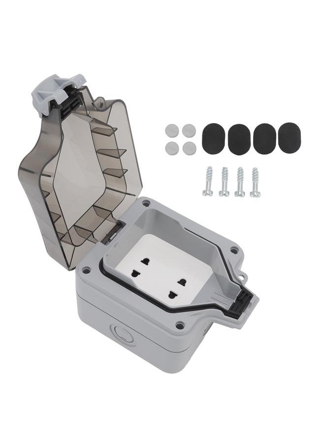 Thoraya 10A Socket Weatherproof Box IP66 Waterproof Dust and Sand Proof Double Two Hole Power Wall Socket Box for Home  - Image 1