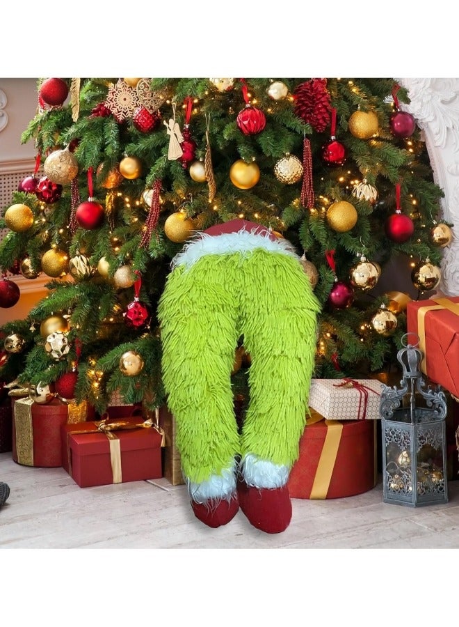 CCOVERY Elf Body Tree Decoration Green Elf Plush Head Hand and Legs DIY Xmas Tree Decor Home Party Supplies Elf Stuffed Toy - Image 1