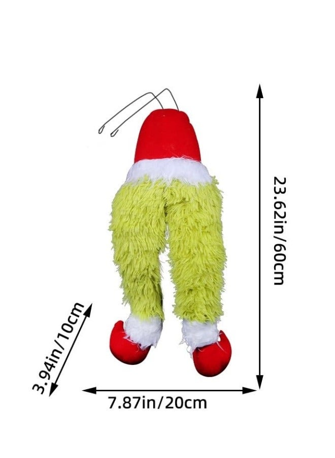 CCOVERY Elf Body Tree Decoration Green Elf Plush Head Hand and Legs DIY Xmas Tree Decor Home Party Supplies Elf Stuffed Toy - Image 4